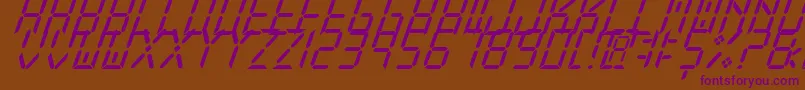 fuente NewXDigitalTfbCursive – Fuentes Moradas Sobre Fondo Marrón