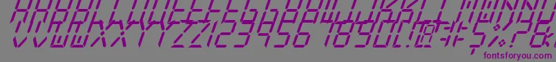 NewXDigitalTfbCursive Font – Purple Fonts on Gray Background
