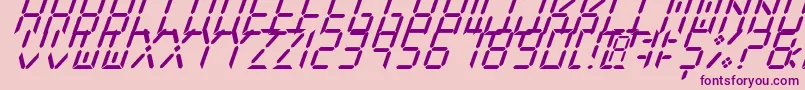 NewXDigitalTfbCursive Font – Purple Fonts on Pink Background