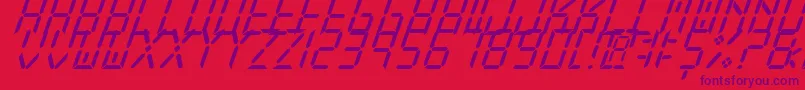 NewXDigitalTfbCursive Font – Purple Fonts on Red Background