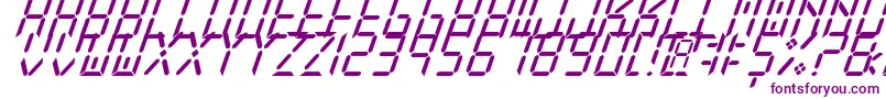 NewXDigitalTfbCursive-fontti – violetit fontit valkoisella taustalla