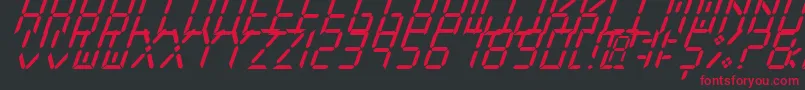Czcionka NewXDigitalTfbCursive – czerwone czcionki na czarnym tle