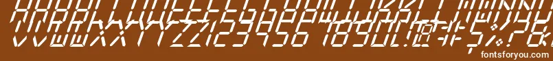 NewXDigitalTfbCursive Font – White Fonts on Brown Background