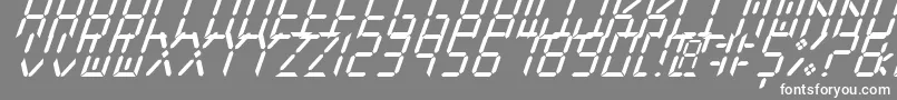 NewXDigitalTfbCursive Font – White Fonts on Gray Background