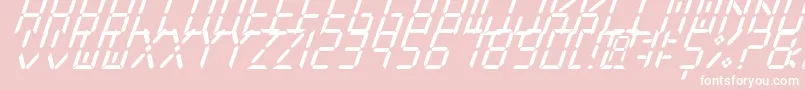 NewXDigitalTfbCursive Font – White Fonts on Pink Background