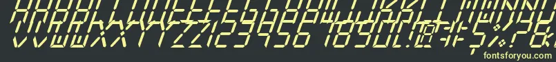 NewXDigitalTfbCursive Font – Yellow Fonts on Black Background