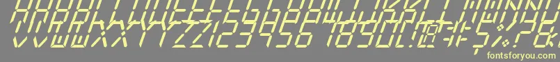 NewXDigitalTfbCursive Font – Yellow Fonts on Gray Background