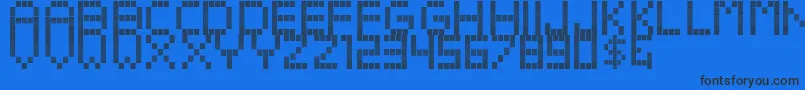 BeatoExtraboldheadline-Schriftart – Schwarze Schriften auf blauem Hintergrund