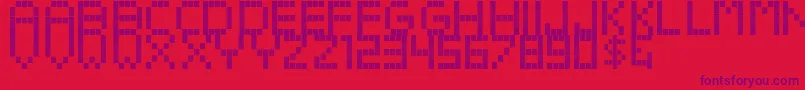 フォントBeatoExtraboldheadline – 赤い背景に紫のフォント