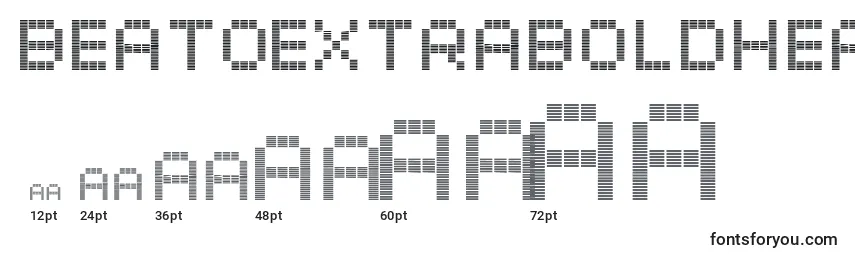 BeatoExtraboldheadline font sizes