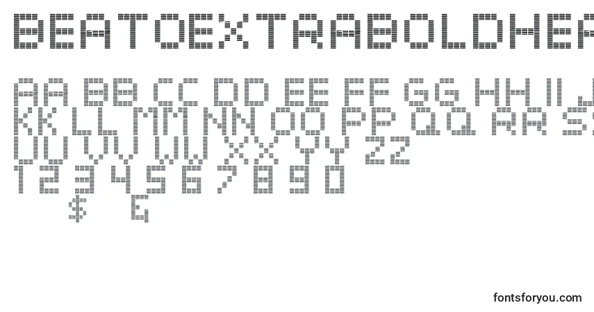 characters of beatoextraboldheadline font, letter of beatoextraboldheadline font, alphabet of  beatoextraboldheadline font