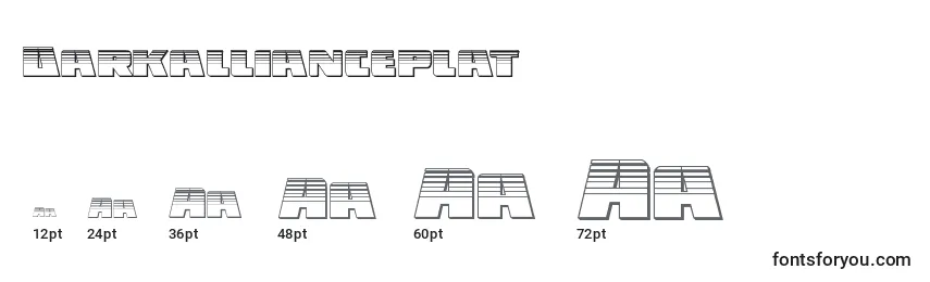 sizes of darkallianceplat font, darkallianceplat sizes