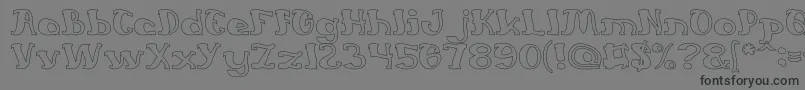フォントEverlastingSongHollow – 黒い文字の灰色の背景