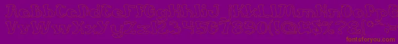 EverlastingSongHollow-Schriftart – Braune Schriften auf violettem Hintergrund