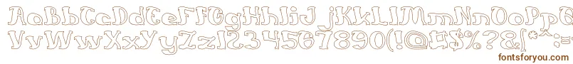 Шрифт EverlastingSongHollow – коричневые шрифты на белом фоне