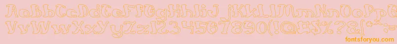 EverlastingSongHollow Font – Orange Fonts on Pink Background