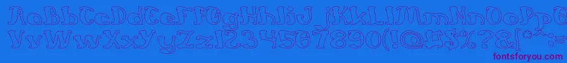 EverlastingSongHollow Font – Purple Fonts on Blue Background