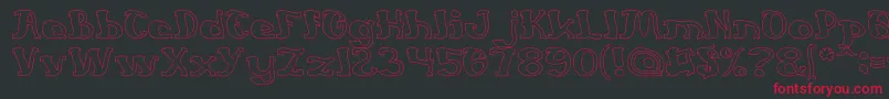 EverlastingSongHollow Font – Red Fonts on Black Background