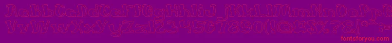 EverlastingSongHollow Font – Red Fonts on Purple Background