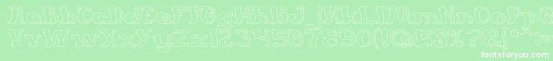 EverlastingSongHollow Font – White Fonts on Green Background