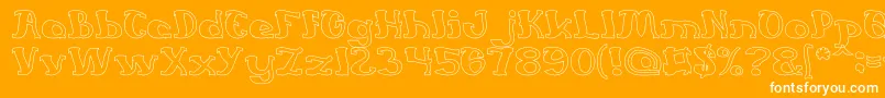 EverlastingSongHollow Font – White Fonts on Orange Background