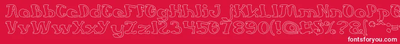 EverlastingSongHollow Font – White Fonts on Red Background