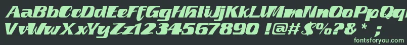 Шрифт Fretine – зелёные шрифты на чёрном фоне
