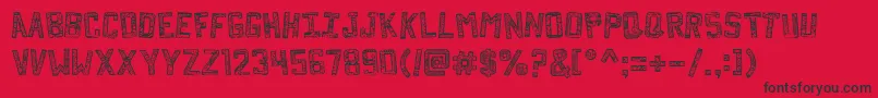 Forgottenplaybill Font – Black Fonts on Red Background