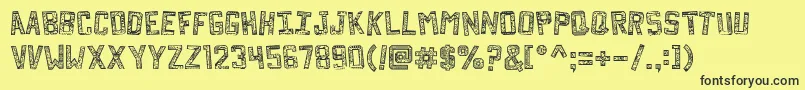 Forgottenplaybill Font – Black Fonts on Yellow Background
