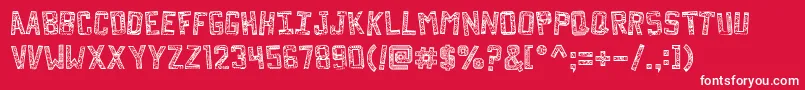 Forgottenplaybill Font – White Fonts on Red Background