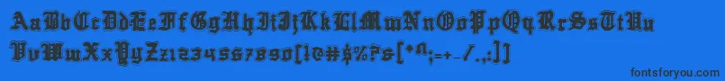 QuestKnightAcademy Font – Black Fonts on Blue Background