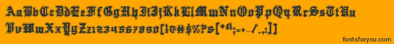 QuestKnightAcademy Font – Black Fonts on Orange Background
