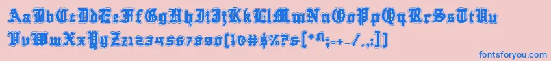 QuestKnightAcademy Font – Blue Fonts on Pink Background