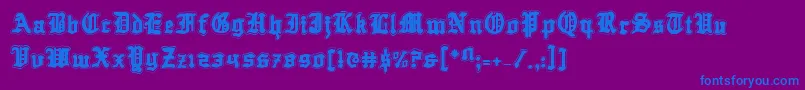 QuestKnightAcademy Font – Blue Fonts on Purple Background