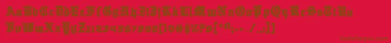 QuestKnightAcademy Font – Brown Fonts on Red Background