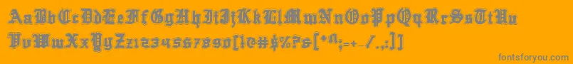 QuestKnightAcademy Font – Gray Fonts on Orange Background
