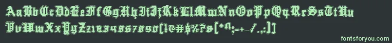 QuestKnightAcademy Font – Green Fonts on Black Background