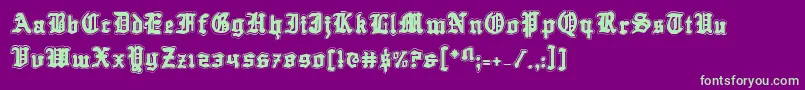 QuestKnightAcademy Font – Green Fonts on Purple Background