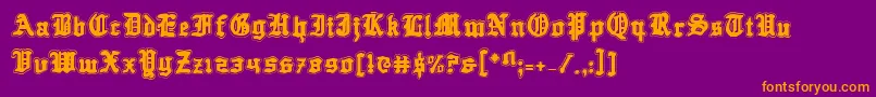 QuestKnightAcademy Font – Orange Fonts on Purple Background