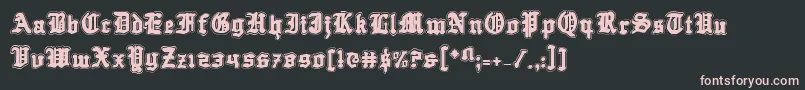 QuestKnightAcademy Font – Pink Fonts on Black Background