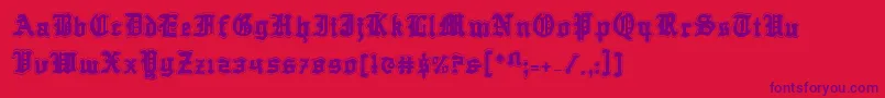 QuestKnightAcademy Font – Purple Fonts on Red Background