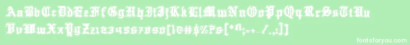 QuestKnightAcademy Font – White Fonts on Green Background