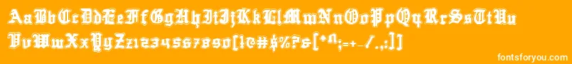 QuestKnightAcademy Font – White Fonts on Orange Background