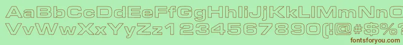 AeroExtendedHollow Font – Brown Fonts on Green Background