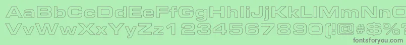 AeroExtendedHollow Font – Gray Fonts on Green Background