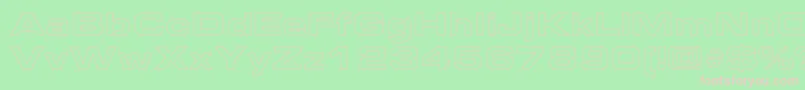 AeroExtendedHollow Font – Pink Fonts on Green Background