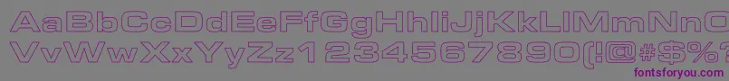 AeroExtendedHollow Font – Purple Fonts on Gray Background