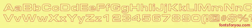 AeroExtendedHollow Font – Red Fonts on Yellow Background