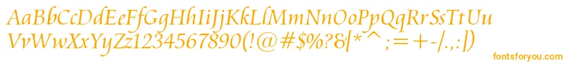 AramisRegular Font – Orange Fonts on White Background