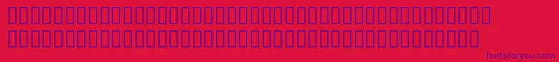 BlocKursiv-Schriftart – Violette Schriften auf rotem Hintergrund